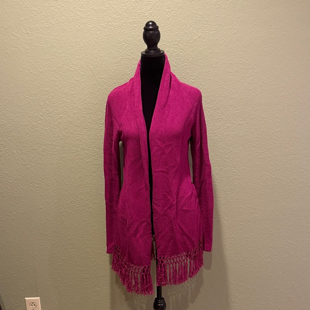 Lilly Pulitzer Elegant Purple Women's Sweater with Fringe
